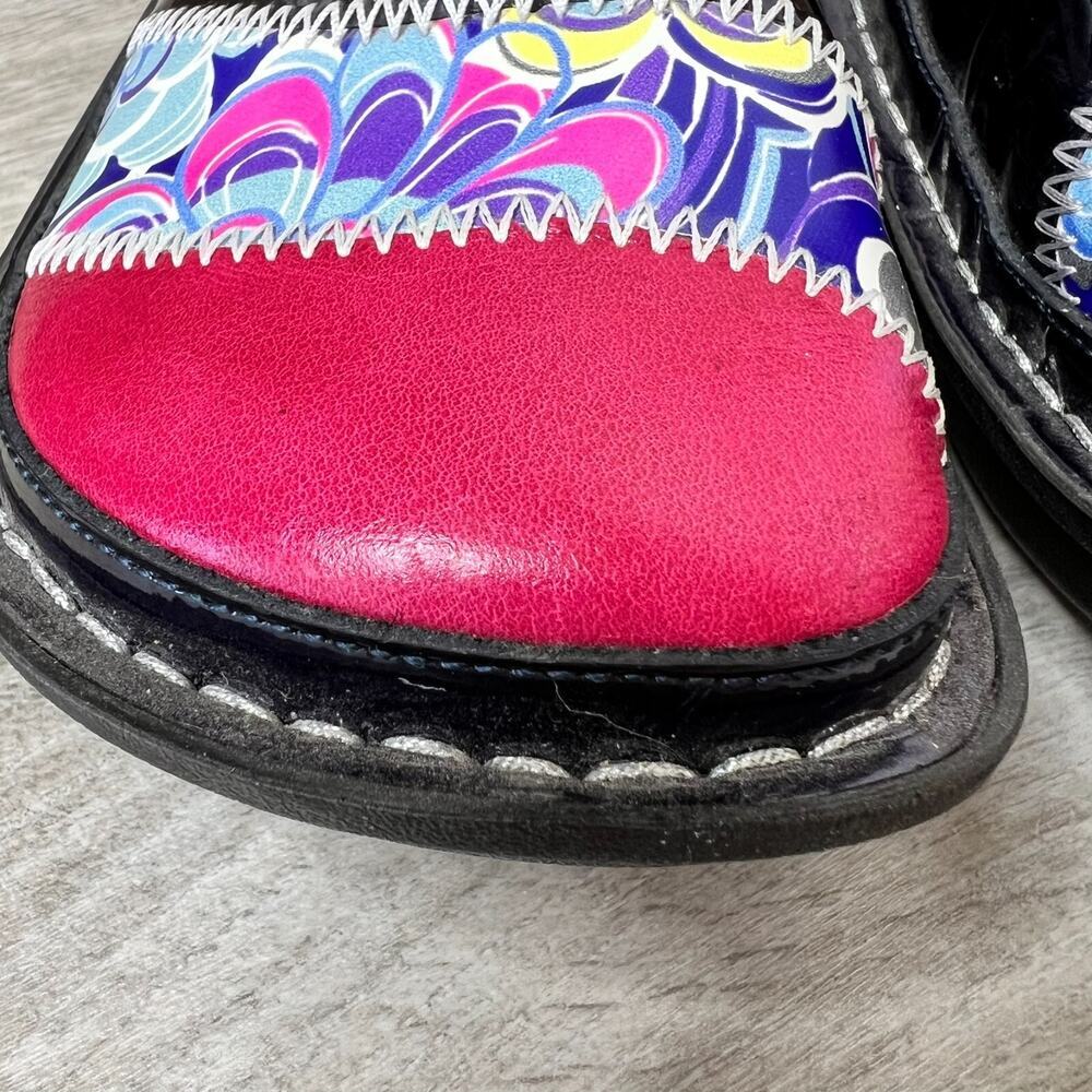 Alegria Shoes Womens Size 4.5 / 35 Classicdigo Zig Zag Clog Style Nursing - Picture 15 of 16